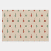 クリスマスボ素朴ーホパターンギフトラップ ラッピングペーパーシート (正面)