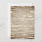 クリスマスボ素朴ーホフローラブルゴーニュ金ゴールドバーラップ 招待状 (裏面)