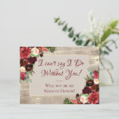 クリスマスボ素朴ーホブルゴーニュ金ゴールドブライダルパーティ 招待状 (スタンド正面)