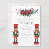 クリスマスポインセチアおもちゃナツクラッカーオープンハウス 招待状 (正面)