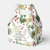 クリスマスポインセチアとベリー フェイバーボックス (正面サイド)