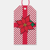 クリスマスポインセチアのギフトラベル ギフトタグ (正面)