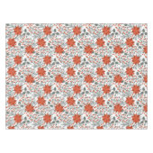 クリスマスポインセチアのシームレスパターン テーブルクロス (正面(横))