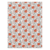 クリスマスポインセチアのシームレスパターン テーブルクロス (正面)