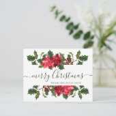 クリスマスポインセチアのミストレ企業のート シーズンポストカード (スタンド正面)
