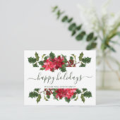 クリスマスポインセチアのミストレ企業のート シーズンポストカード (スタンド正面)