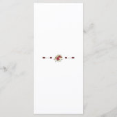 クリスマスポインセチアの赤と白の結婚式メニュー メニュー (裏面)