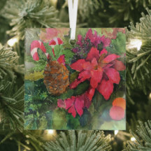 クリスマスポインセチアオリジナルウォーター絵を描カラー