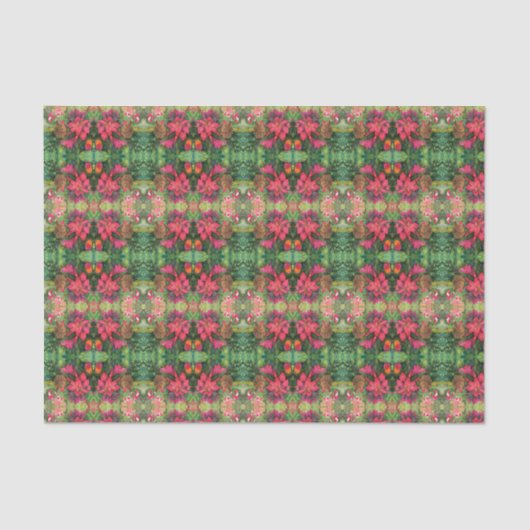 クリスマスポインセチアオリジナルウォーター絵を描カラー 薄葉紙 (正面)