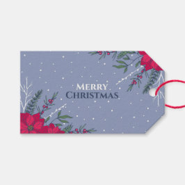 クリスマスポインセチアギフトタグ ギフトタグ