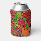 クリスマスポインセチアクーラーボックス 缶クーラー (缶裏面)