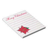 クリスマスポインセチアショッピング食料品ノートブックギフト ノートパッド (アングル)