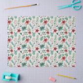 クリスマスポインセチアティッシュペーパー 薄葉紙 (クラフト)