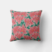 クリスマスポインセチアパーソナライズされたモノグラム クッション (裏面)