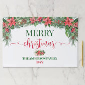 クリスマスポインセチアパーティー紙ランチョンマット ペーパーパッド (インサイチュ)