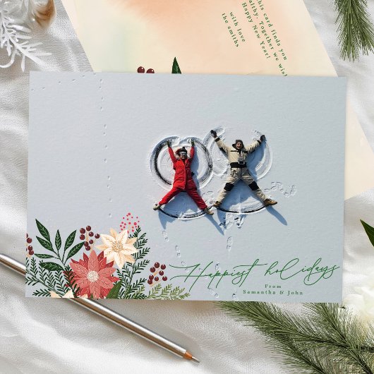 クリスマスポインセチアフェスティバル写真Photo Happiest シーズンカード