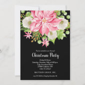 クリスマスポインセチアフローラホリデイ 招待状 (正面)