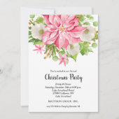 クリスマスポインセチアフローラホリデイ 招待状 (正面)