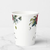 クリスマスポインセチアブライダルシャワー 紙コップ (右)