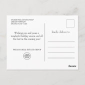 クリスマスポインセチア企業のホリデー ポストカード (裏面)