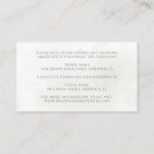 クリスマスポインセチア冬の結婚緑 エンクロージャーカード (裏面)