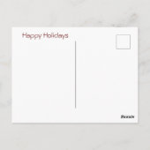 クリスマスポインセチア季節のごあいさつ ポストカード (裏面)