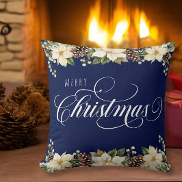 クリスマスポインセチア広場 クッション
