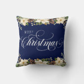 クリスマスポインセチア広場 クッション (裏面)