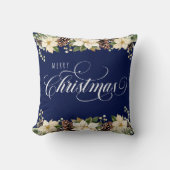 クリスマスポインセチア広場 クッション (正面)