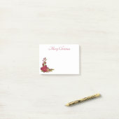 クリスマスポインセチア投稿ノート ポストイット (デスク上)