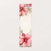 クリスマスポインセチア折りブックマークのブックマーク 名刺 (外部フラット)