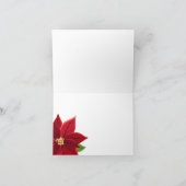 クリスマスポインセチア折り畳みサンキューカード サンキューカード (内部)