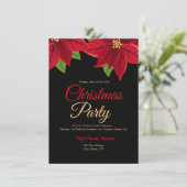 クリスマスポインセチア招待状 招待状 (スタンド正面)