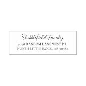 クリスマスポインセチア植物学差出人住所 セルフインキングスタンプ (デザイン)