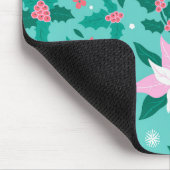 クリスマスポインセチア模様の荷物 マウスパッド (コーナー)