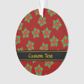 クリスマスポインセチア模様 オーナメント (正面)