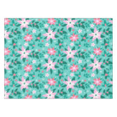 クリスマスポインセチア模様 テーブルクロス (正面(横))