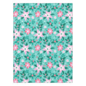 クリスマスポインセチア模様 テーブルクロス (正面)