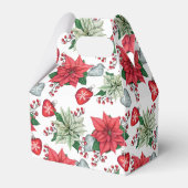 クリスマスポインセチア模様 フェイバーボックス (裏面サイド)
