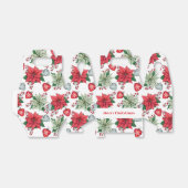 クリスマスポインセチア模様 フェイバーボックス (折り畳みなし)