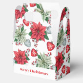 クリスマスポインセチア模様 フェイバーボックス (オープン)