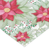 クリスマスポインセチア水の色の手絵を描形 ショートテーブルランナー (コーナー)