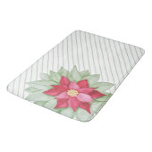 クリスマスポインセチア水の色の手絵を描形 バスマット (アングル)