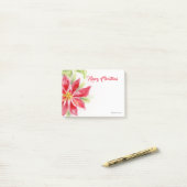 クリスマスポインセチア水彩ポストイットノート ポストイット (デスク上)