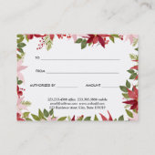 クリスマスポインセチア水彩 | ギフト券 割引カード (裏面)