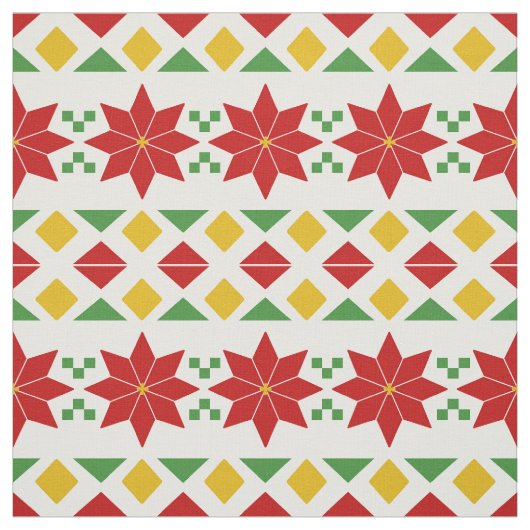 クリスマスポインセチア生地 ファブリック (見本)