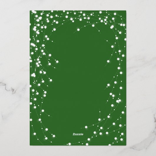 クリスマスポインセチア箔ギフトカードホルダー 箔シーズンカード (裏面)