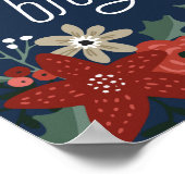 クリスマスポインセチア紅葉ポスター ポスター (角)