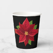 クリスマスポインセチア紙カップ 紙コップ (裏面)