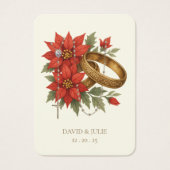 クリスマスポインセチア結婚カトリック祈りの言葉カード (正面)